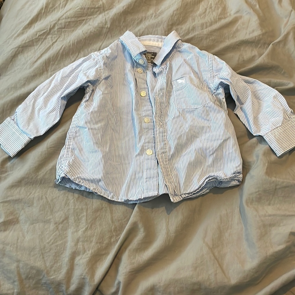 H&M Long Sleeve Button Down Baby Striped​​​​​​​​​​​